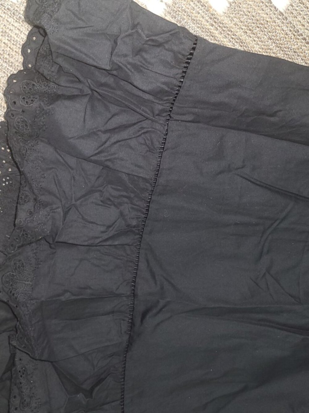 NWT Jacquie The Label maxi black cotton Dress halter ruched L Poplin pinup retro - Picture 3 of 11